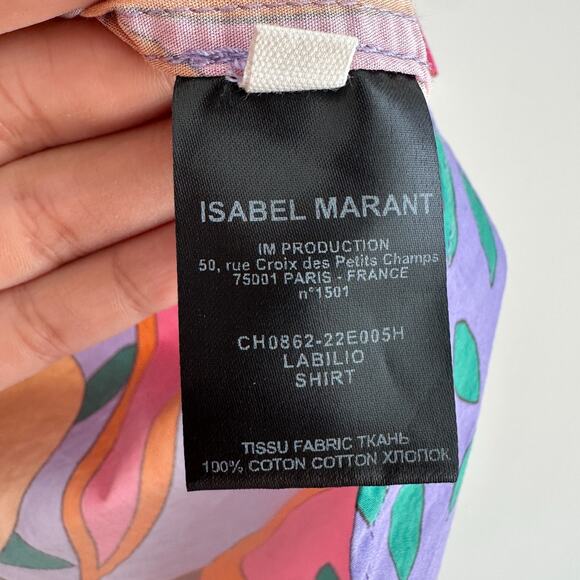Isabel Marant Shirt Mens XL Psychedelic Disco Funk Groovy Pop Art Miami Vice - Picture 10 of 14
